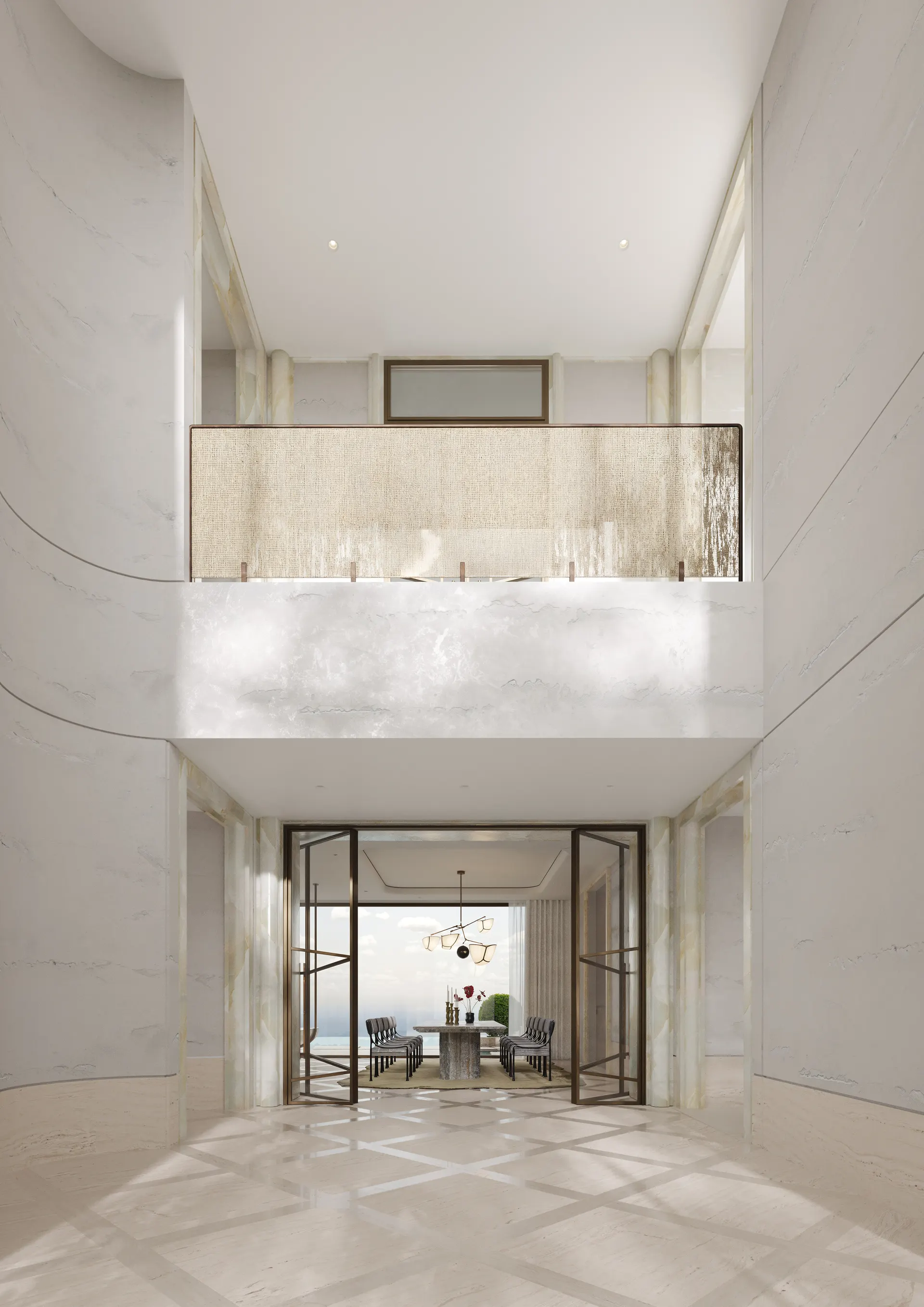 Arrival, the formal entrance, the hero frame